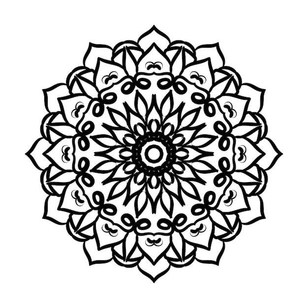 Hand drawn mandala decoration in ethnic oriental doodle ornament