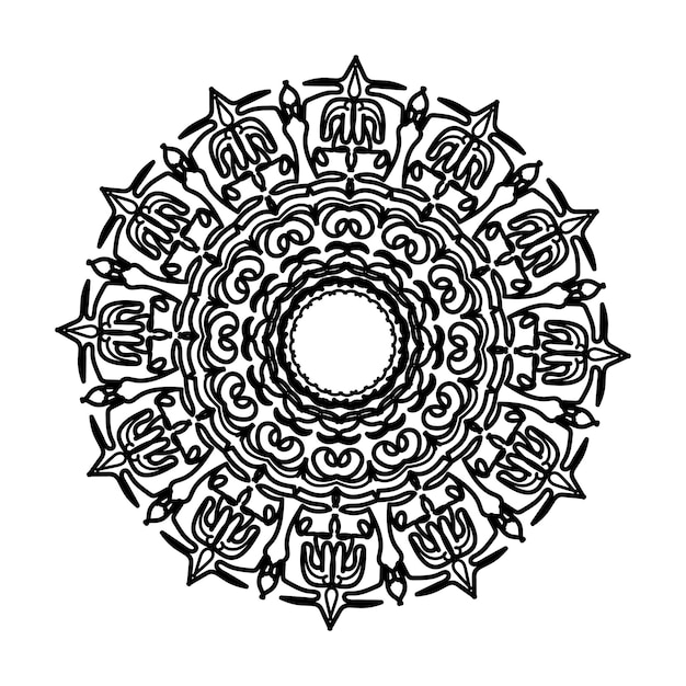 Decorazione mandala disegnata a mano in ornamento etnico orientale