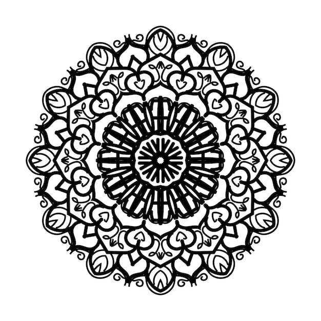 Hand drawn mandala decoration in ethnic oriental doodle ornament