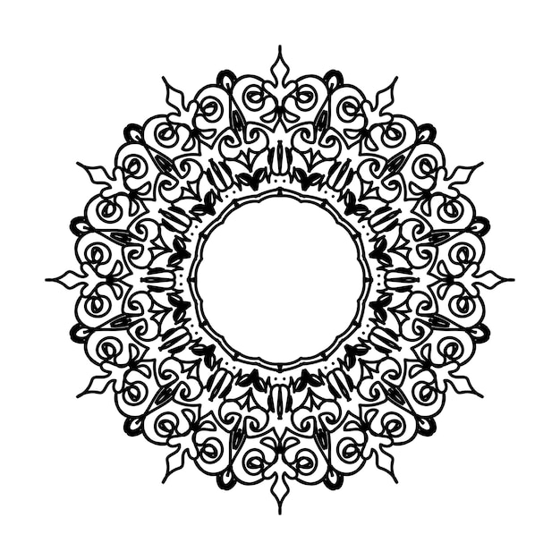 Hand drawn mandala decoration in ethnic oriental doodle ornament