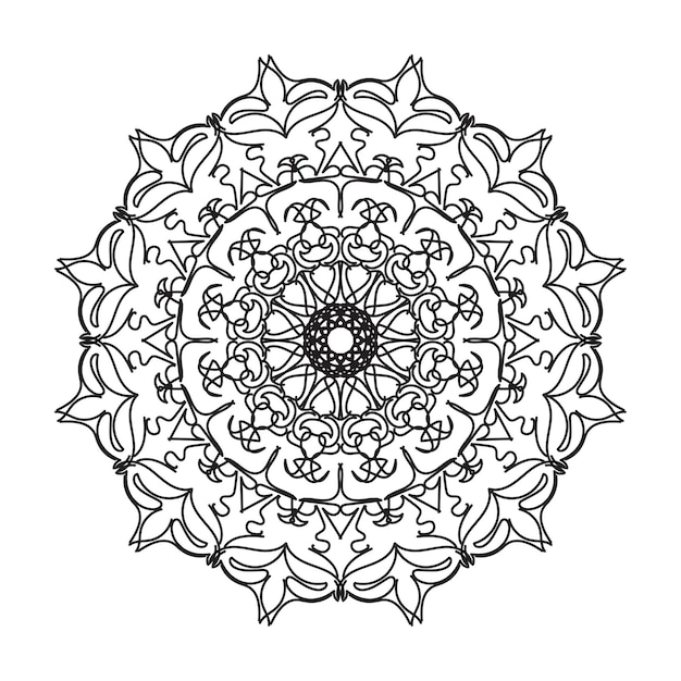 Hand drawn mandala decoration in ethnic oriental doodle ornament