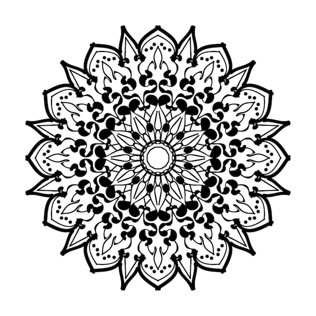 Hand drawn mandala decoration in ethnic oriental doodle ornament