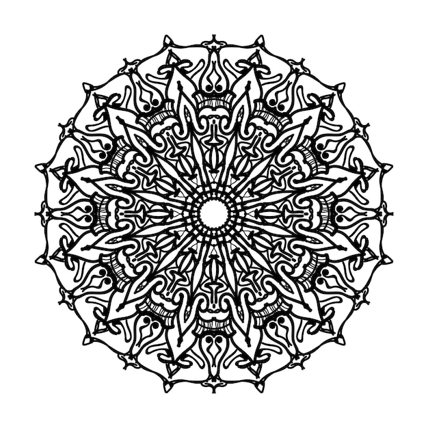 Hand drawn mandala decoration in ethnic oriental doodle ornament