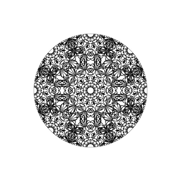 Hand drawn mandala decoration in ethnic oriental doodle ornament