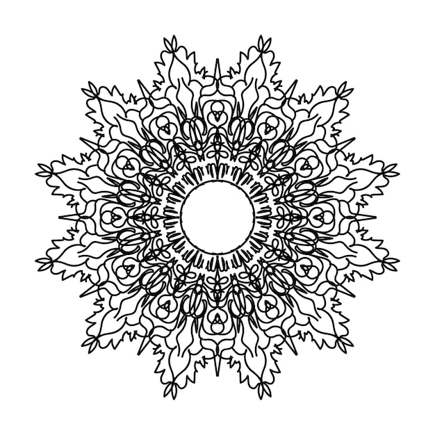 Hand drawn mandala decoration in ethnic oriental doodle ornament