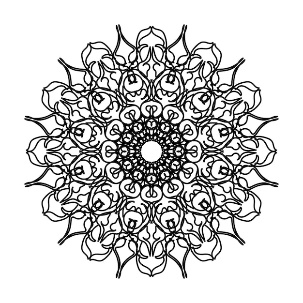 Hand drawn mandala decoration in ethnic oriental doodle ornament