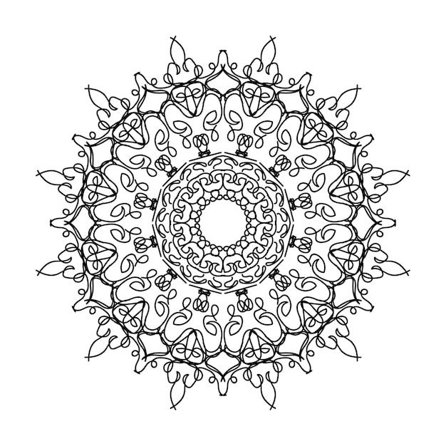 Hand drawn mandala decoration in ethnic oriental doodle ornament