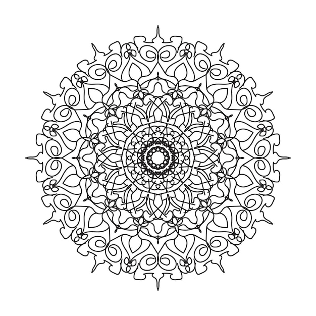 Hand drawn mandala decoration in ethnic oriental doodle ornament