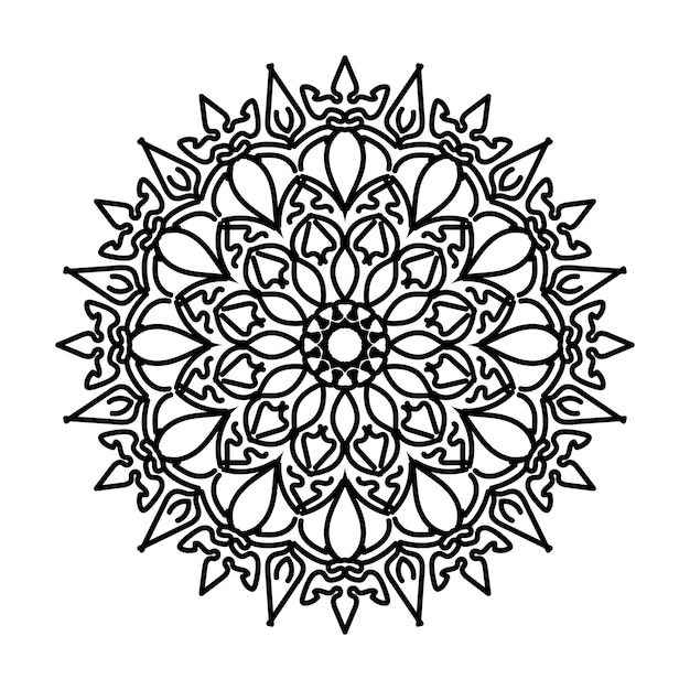 Hand drawn mandala decoration in ethnic oriental doodle ornament