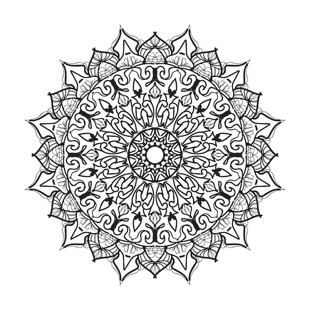 Hand drawn mandala decoration in ethnic oriental doodle ornament