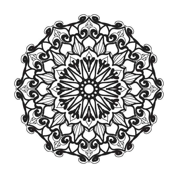 Decorazione mandala disegnata a mano in ornamento etnico orientale