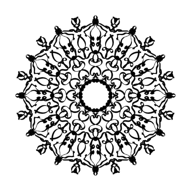 Hand drawn mandala decoration in ethnic oriental doodle ornament