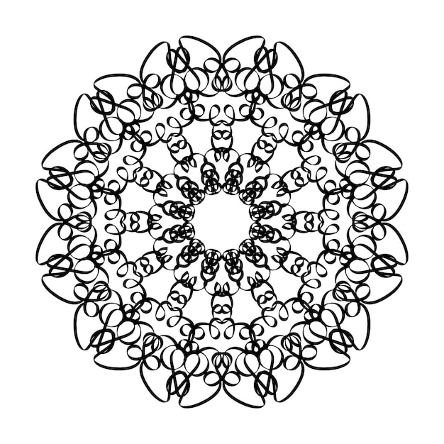 Hand drawn mandala decoration in ethnic oriental doodle ornament