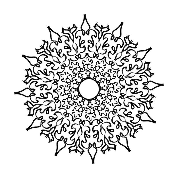 Hand drawn mandala decoration in ethnic oriental doodle ornament