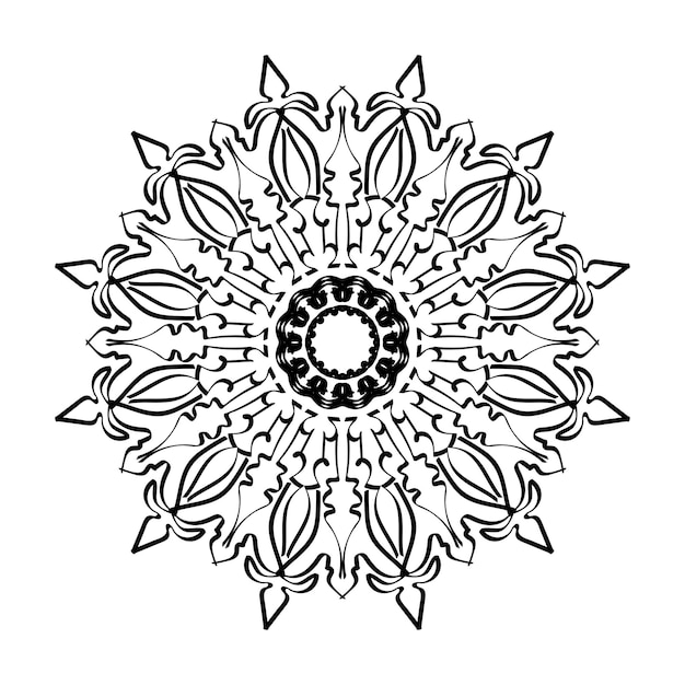 Hand drawn mandala decoration in ethnic oriental doodle ornament