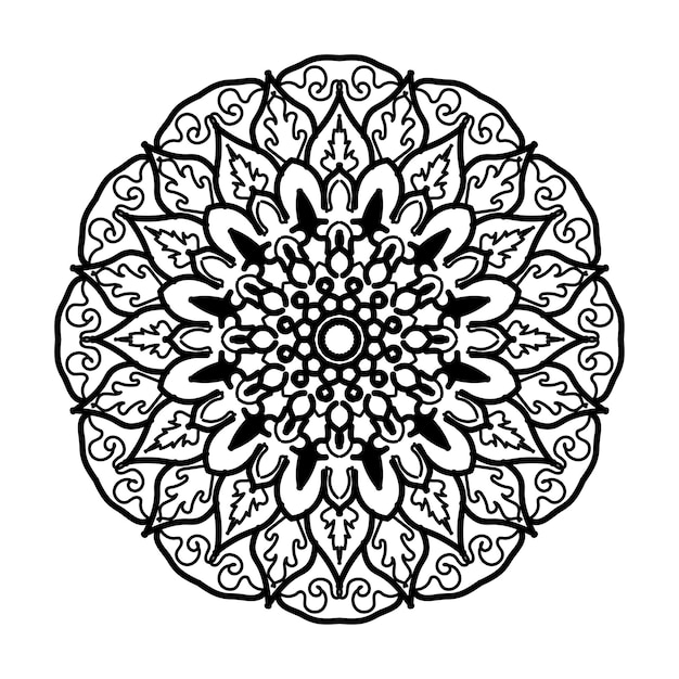 Hand drawn mandala decoration in ethnic oriental doodle ornament