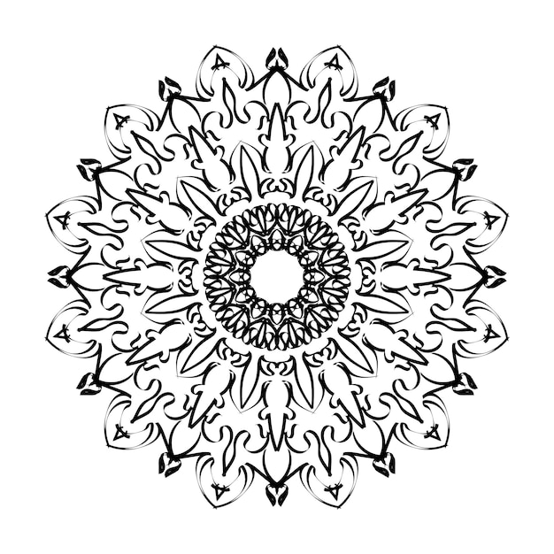 Hand drawn mandala decoration in ethnic oriental doodle ornament