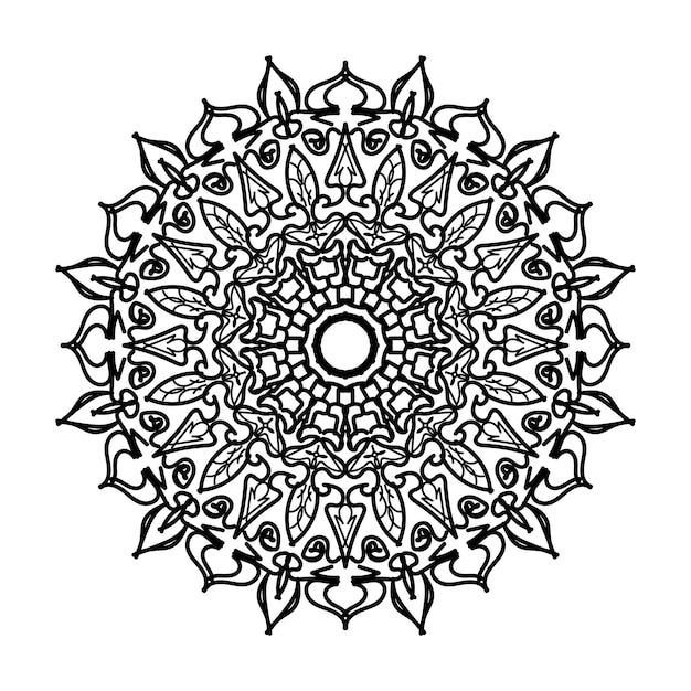 Hand drawn mandala decoration in ethnic oriental doodle ornament