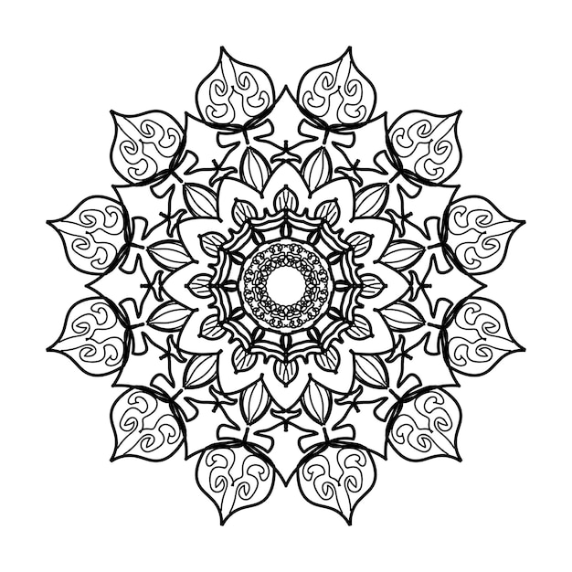 Hand drawn mandala decoration in ethnic oriental doodle ornament