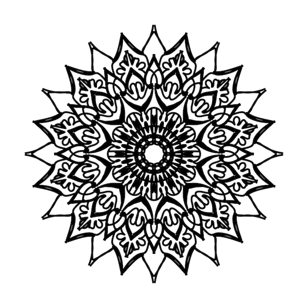 Hand drawn mandala decoration in ethnic oriental doodle ornament