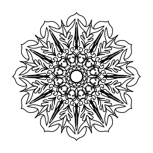 Hand drawn mandala decoration in ethnic oriental doodle ornament