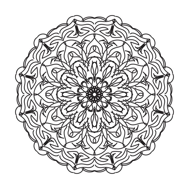 Hand drawn mandala decoration in ethnic oriental doodle ornament