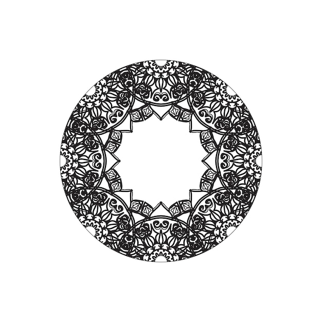 Hand drawn mandala decoration in ethnic oriental doodle ornament