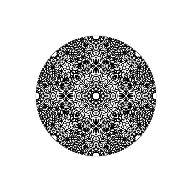 Hand drawn mandala decoration in ethnic oriental doodle ornament