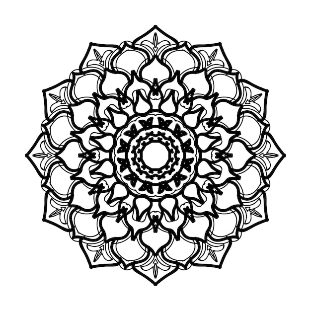 Hand drawn mandala decoration in ethnic oriental doodle ornament