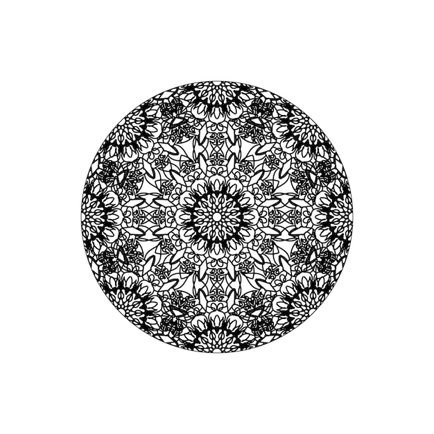 Hand drawn mandala decoration in ethnic oriental doodle ornament