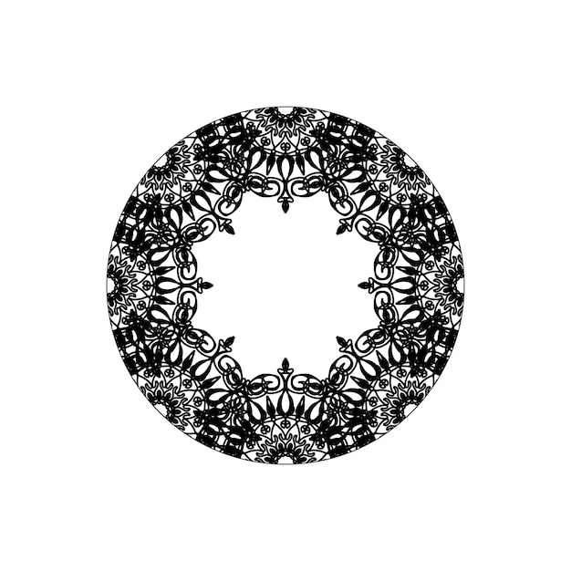 Hand drawn mandala decoration in ethnic oriental doodle ornament