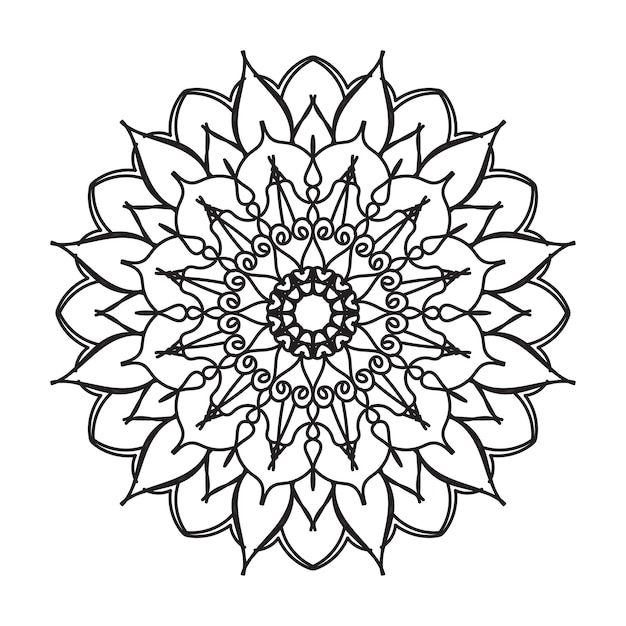 Hand drawn mandala decoration in ethnic oriental doodle ornament