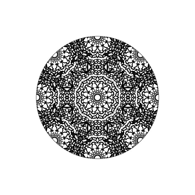 Hand drawn mandala decoration in ethnic oriental doodle ornament