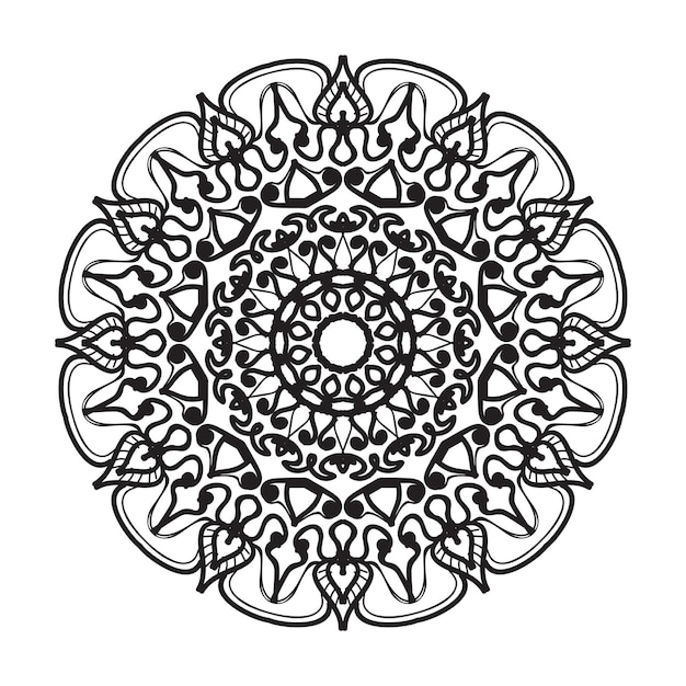 Hand drawn mandala decoration in ethnic oriental doodle ornament