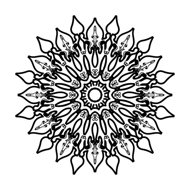 Hand drawn mandala decoration in ethnic oriental doodle ornament