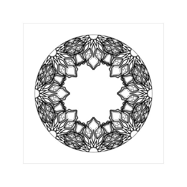 Hand drawn mandala decoration in ethnic oriental doodle ornament