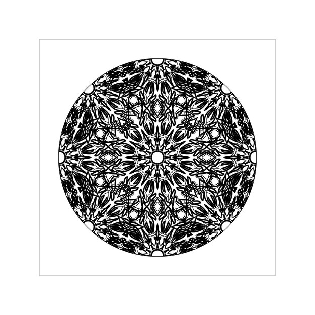 Hand drawn mandala decoration in ethnic oriental doodle ornament