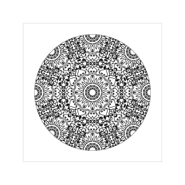 Hand drawn mandala decoration in ethnic oriental doodle ornament