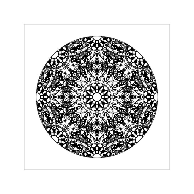 Hand drawn mandala decoration in ethnic oriental doodle ornament