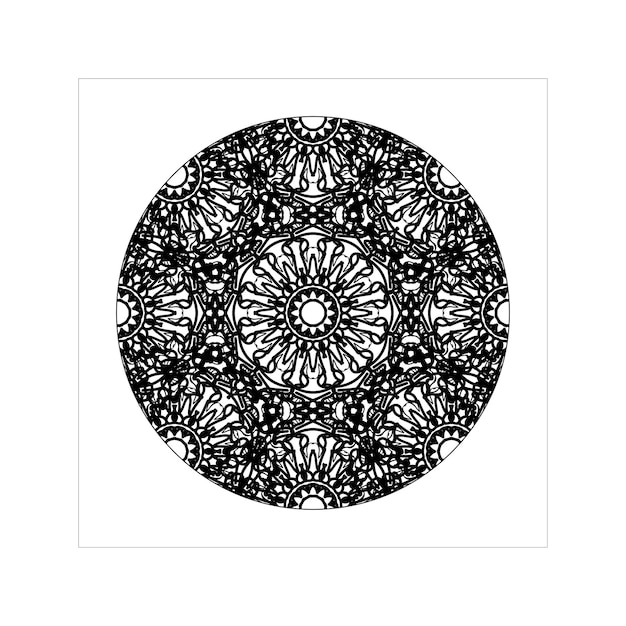 Hand drawn mandala decoration in ethnic oriental doodle ornament