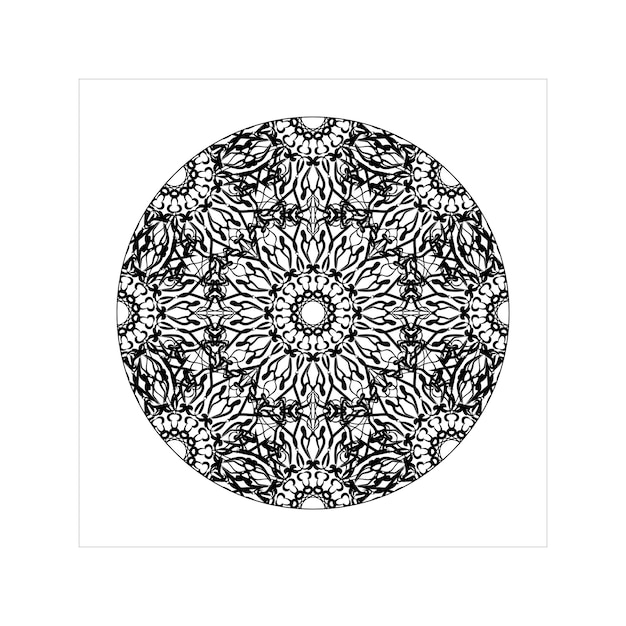 Hand drawn mandala decoration in ethnic oriental doodle ornament