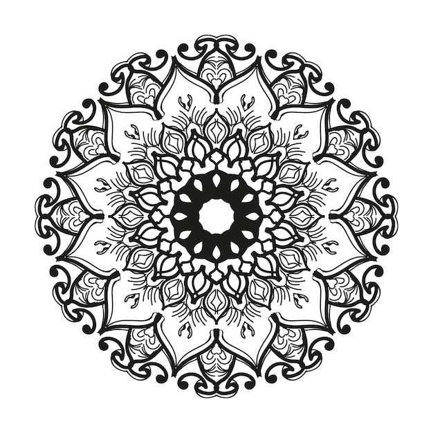 Hand drawn mandala decoration in ethnic oriental doodle ornament