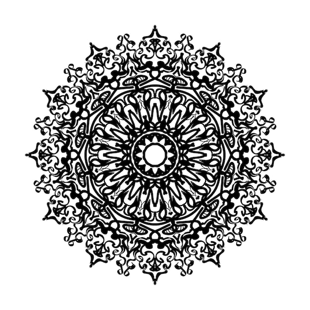 Hand drawn mandala decoration in ethnic oriental doodle ornament