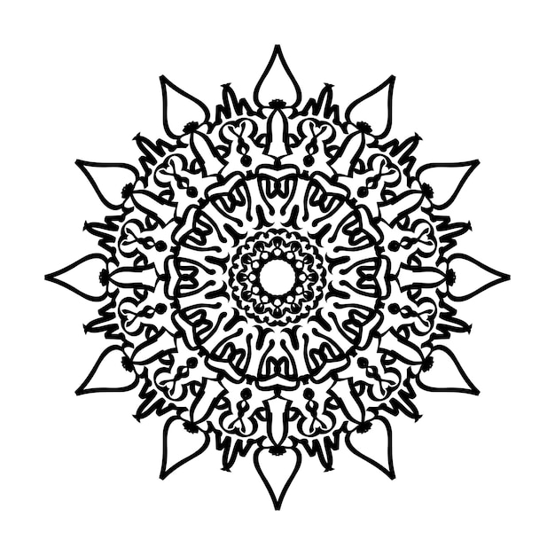 Hand drawn mandala decoration in ethnic oriental doodle ornament