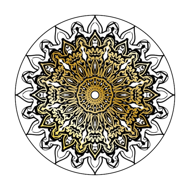 Hand drawn mandala decoration in ethnic oriental doodle ornament