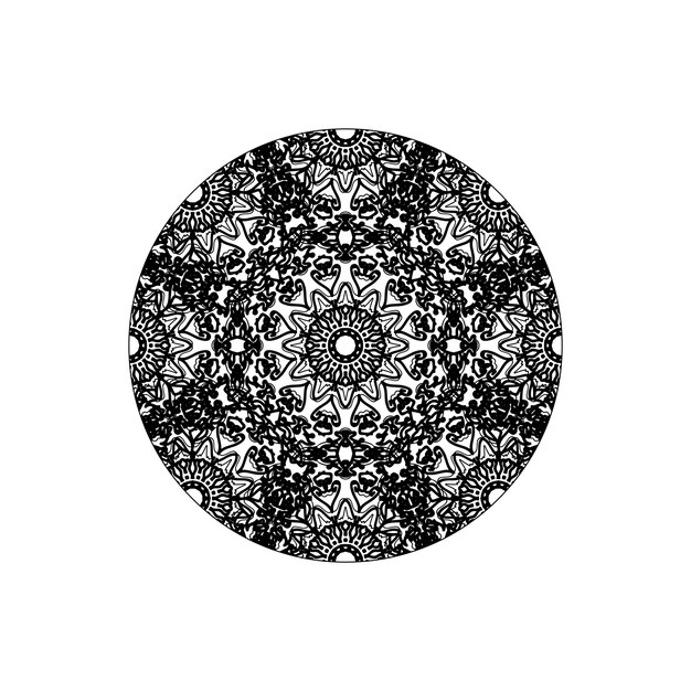 Hand drawn mandala decoration in ethnic oriental doodle ornament