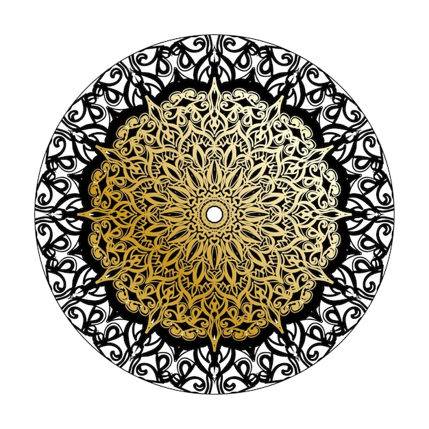 Hand drawn mandala decoration in ethnic oriental doodle ornament