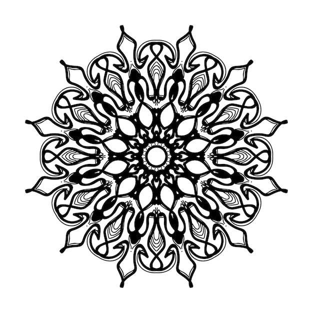 Hand drawn mandala decoration in ethnic oriental doodle ornament