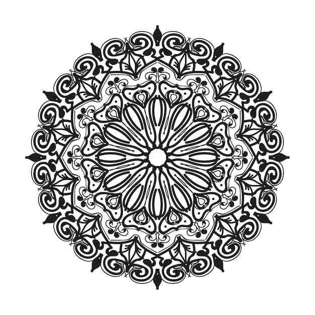 Decorazione mandala disegnata a mano in ornamento etnico orientale