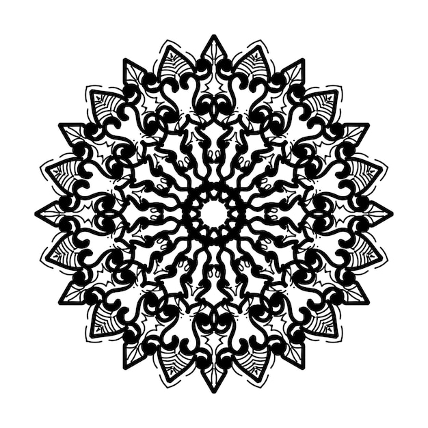 Hand drawn mandala decoration in ethnic oriental doodle ornament